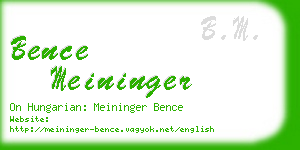 bence meininger business card
